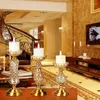 Candle Holders Luxury Crystal Feng Shui Wedding Candelabra Centerpieces Glass Holder Candlestick Home Decoration Crafts