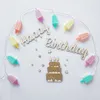 Autre décoration intérieure en bois Happy Birthday Decoration Fond décor décor Ornements Signes autocollants Newborn Photography Accesstes R230630