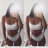 2019 Shiny Rhinestones and Brief Sets Women Sexy Lingerie Spaghetti Strap Bra Elastic Panty 2 Two Piece Set High Quality Y200708317L