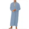 Roupas étnicas Robe solto masculino Muçulmano Oriente Médio árabe Dubai Malásia Camisa com bolso com zíper