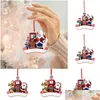 Kerstversiering Boom Opknoping Ornament Gas Het jaar dat we ons niet kunnen veroorloven Santa Moose Patroon Benzinestations Decor Drop Delivery Ho Dhgdf