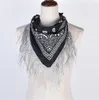 Scarves 2023 Sell Rhinestone Tassel Bandana Handmade Scarf For Women Men Dancing Kerchief Neck Cover Party Headscarf 53 53cm Unisex