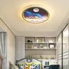 Plafondverlichting Modern Eenvoudig Voor Kinderkamer Jongens Meisjes Ontwerper Creatief Sterrenhemel Raket Traploos dimmen Slaapkamerlamp