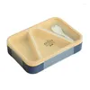 Set di stoviglie Bento Lunch Box Contenitori a 3 scomparti a prova di perdite Scatole Senza BPA Lavabili in lavastoviglie Colori per adulti Bambini T21C