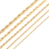 Simplicity Rope Chain Stainless Steel designer necklace For Women Men Golden Fashion Twisted Rope Chains Jewelry Gift 2 3 4 5 6 mm exquisite chain necklaces