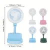 1PC LED LED Multicanctal Saving Eye Protection Fan Table電話スタンドとミニストレージボックス、USB充電式のバッテリー付きのゆるい折りたたみ式デスクファン