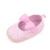 First Walkers Born Girls Crib Shoes Baby Item Infant Fashion Bows Flats Pink Princess Loafers Toddler Steps Trainers Flowers Footwear