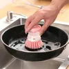 Cleaning Brush Kitchen Wash Pot Dish Brush With Liquid Soap Filling Dispenser Dishwashing Brush Kitchen Cleaning Accessories