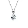 Dropshipping Fijne Sieraden 1 2 3ct 6.5 8 9mm VVS D kleur Diamant Moissanite Ketting Real 925 Zilver voor Vrouwen Wedding Engagement