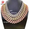 Redleaf Custom Mens Necklace 10mm Gold Plated Chunky Cuban Link Chain Jewelry Necklace Women Cuban Chain Necklace