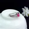 Cluster Rings CoLife Jewelry Candy Color Tourmaline Ring For Daily Wear 4 6mm Natural Pink Silver 925 Gemstone