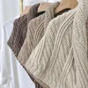 Schals Herbst Winter Gestrickte Poncho Mode Frauen Schal Schal Einfarbig Jumper Strickwaren Urlaub Vintage Cape Batwing Hülse