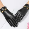 Cinq doigts gants femmes gant femmes en cuir de mouton véritable hiver élégant mode poignet lecteur haute qualité mitaines thermiques S2900