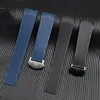 Watch Bands Rubber watchband for TAG WAY201A/WAY211A 300|500 wrist strap 21mm 22mm Arc end black blue Watch Band with folding buckle 230630