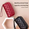 Carteiras femininas com alça de pulso couro PU design longo porta-cartões bolsa multi-cartões estilo simples bolsa moedas bolsa chaves