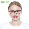 Sunglasses SOOLALA Square Spring Hinge Floral Printed Anti Blue Light Reading Glasse Presbyopic with Cases 0 5 0 75 to 4 0 230629