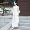 Ropa étnica 2023 Ao Dai Cheongsam elegante vestido chino Aodai Oriental flor estampado gasa Qipao Vietnam mujeres