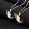 Pendant Necklaces Fashion Mexico Map Flag Necklace For Women Men Gold Silver Color Stainless Steel Charm Mexican Jewelry Gifts
