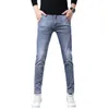 Jeans pour homme Seasons Mid Rise Stretch Straight Slim Fit Pantalon décontracté 230629