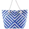 Borse da sera Telecamere a cupola Borsa da spiaggia di grande capacità Tote Summer Tote bag in tela per prendere il sole Stripe Print Impermeabile Corda di canapa Manico a tracolla per Wome J230630