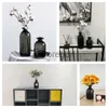 Vases Glass Vases for Flower Arrangement Nordic Home Decoration Accessories Black Flower Terrarium Living Room Decor Transparent Vases x0630