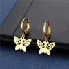 Dangle Earrings Fashion Stainless Steel Butterfly Shape Jewelry Small Fresh Wweet Drop Earing For Woman Cute Gifts