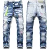 Herr jeans märke rippar stretch svart jeans mäns mode smal fit tvättad motocykel denim byxor panelerade hiphop byxor man staplade jeansd2 denim