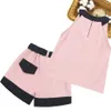 Clothing Sets Kids Summer Clothes Girls Patchwork Set Vest Short 2PCS Outfits For Casual Style Big Bow 230630