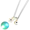 Chains Romantic Heart Magnetic Picking Stars Sky Astronaut Couple Necklace For Women Charm Luminous Bead Pendant Necklaces Gift