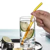 Reusable Drinking Glass Straws Eco-Friendly High Borosilicate Glass Straw for Smoothie Milkshakes Drinks Bar Accessoroy