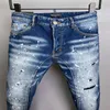 DSQ PHANTOM TURTLE Heren Jeans Heren Luxe Designer Jeans Skinny Ripped Cool Guy Causaal Gat Denim Modemerk Fit Jeans Me254u