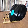 Films LP Vinyl Record opslagrek houten bamboe houder display standaard schotelplaat droogrek schijf schijf stabiele basis pasvorm 12 "7" record