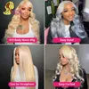 Synthetische pruiken 360 Lace Frontal 613 Blonde 13x4 13x6 Body Wave Front Preplucked Brazilian Human 30 32 Inch 230629