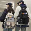 Skolväskor TOOLERING Män Kvinnor Ryggsäck Kvinnliga stora kapacitet Ryggsäckar för tonåringar Harajuku Student Fashion Korean 230629