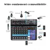 Mélangeur Teyun 8 6 4 canaux mélangeur portable professionnel ordinateur console de mixage sonore numéro interface audio diffusion en direct A4 A6 A8 48v