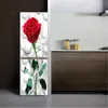 Sets Fridge Stickers Refrigerator Cover Door Landscape Plant Sea Vinyl Self Adhesive Kitchen Furniture Decor Wrap Freezer Sticker Diy