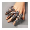 Cluster Rings Wholesale Mens Punk Skl Ring Leisure Alloy Fashion Hip Hop Leading Couple Drop Delivery Jewelry Ot6Ix