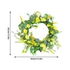 Decorative Flowers Bee Wreath Decoration Spring Door For Outdoor Suitable Summer Yellow Decorations Daisy Party Season Garland Modern Front