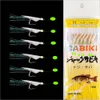 釣りフック50パック/セットサビキリグ＃4-＃20塩水フィッシュスキン有刺鉄線の輝く海上釣りルアーストリングフック卸売230629