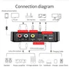 커넥터 NFC LED 디지털 디스플레이 Bluetooth 5.0 오디오 송신기 수신기 3.5mm AUX RCA 광학 동축 TF/UDISK FM MIC 무선 어댑터