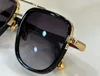 Gold Black Square Pilot Sunglasses Grey Gradient Lens Mens Summer Sunnies gafas de sol Sonnenbrille UV400 Eyewear with Box