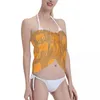 Roupa de banho feminina Sexy Chiffon Pareo Cachecol Elefante Dourado Envoltório de Praia Sarongue Saia Animal Transparente Roupa de Praia Maiô Biquíni Encobrimento