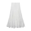 Robe deux pièces Fête Chemisier en dentelle blanche hauts et jupe femmes été Sexy broderie évider chemise femme 2 pièces ensemble costume INKEO 2T105 230629