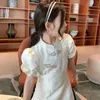 Flickor klänningar cheongsam flickor baby smal klänning barn s kinesiska stil kläder flicka sommar kort ärm hanfu tang kostym 230630