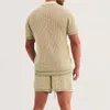 2023 deux pièces tricoté à manches courtes débardeur Shorts décontracté sport mode ensemble hommes survêtement jogging costumes hommes hommes survêtements