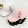 Bollkåpor Justerbar anti-UV Fashion Cap Hat Women Casual Women's Hats Metal Ring Hip-Hop Baseball Light Outdoor Sports Trend 3 Color