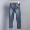 Jeans da uomo firmati 2023 Primavera / Estate Nuovo ricamo Pantaloni lunghi elastici a manica dritta di alta qualità Big Cow AJ OQ4V