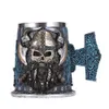 Kubki żywica Viking ze stali nierdzewnej kubek pirate stein kreatywny tankard czaszka kubek kubek herbaty kubek kubek pubowy wystrój 230629