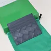 Dokuma Tasarımcı Kart Tutucu erkek kadın mini cüzdan Yüksek kaliteli hakiki deri kart durumda Lüks marka çanta Kore Versiyonu Cep çantalar