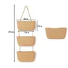 Other Home Decor Multi-Layer Hanging Storage Bag Detachable Hanging Basket with Pockets Bedroom Bathroom Kitchen Organizer Cotton Decor R230630